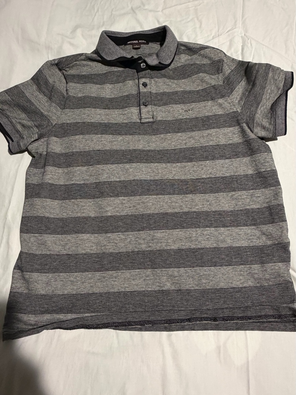 Michael Kors Kids Gray & Charcoal Striped Polo